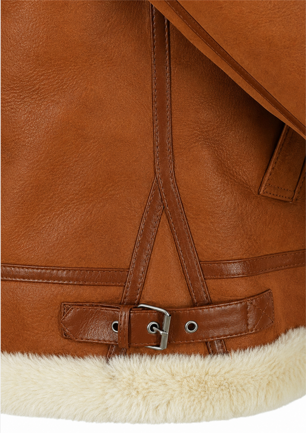 Mens B3 Shearling Sheepskin Leather Jacket Tan White Fur Bomber Flying RAF NV-65